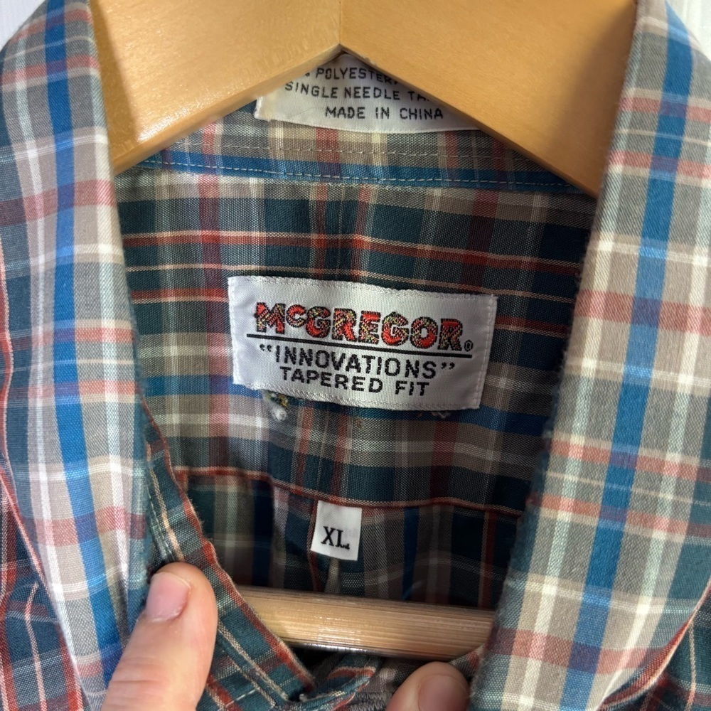 Vintage McGregor Mens Shirt XL Button Down Plaid Single Needle Tailoring Western - Picture 3 of 9